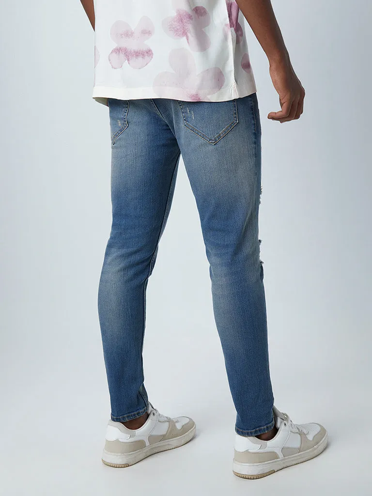 Nuon Blue Straight - Fit Mid - Rise Jeans