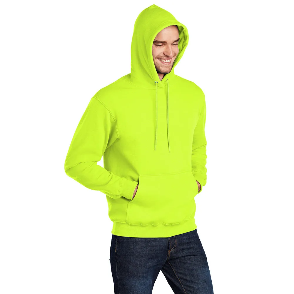 Port & Company® Core Fleece Pullover Hooded Sweatshirt - Safety Green