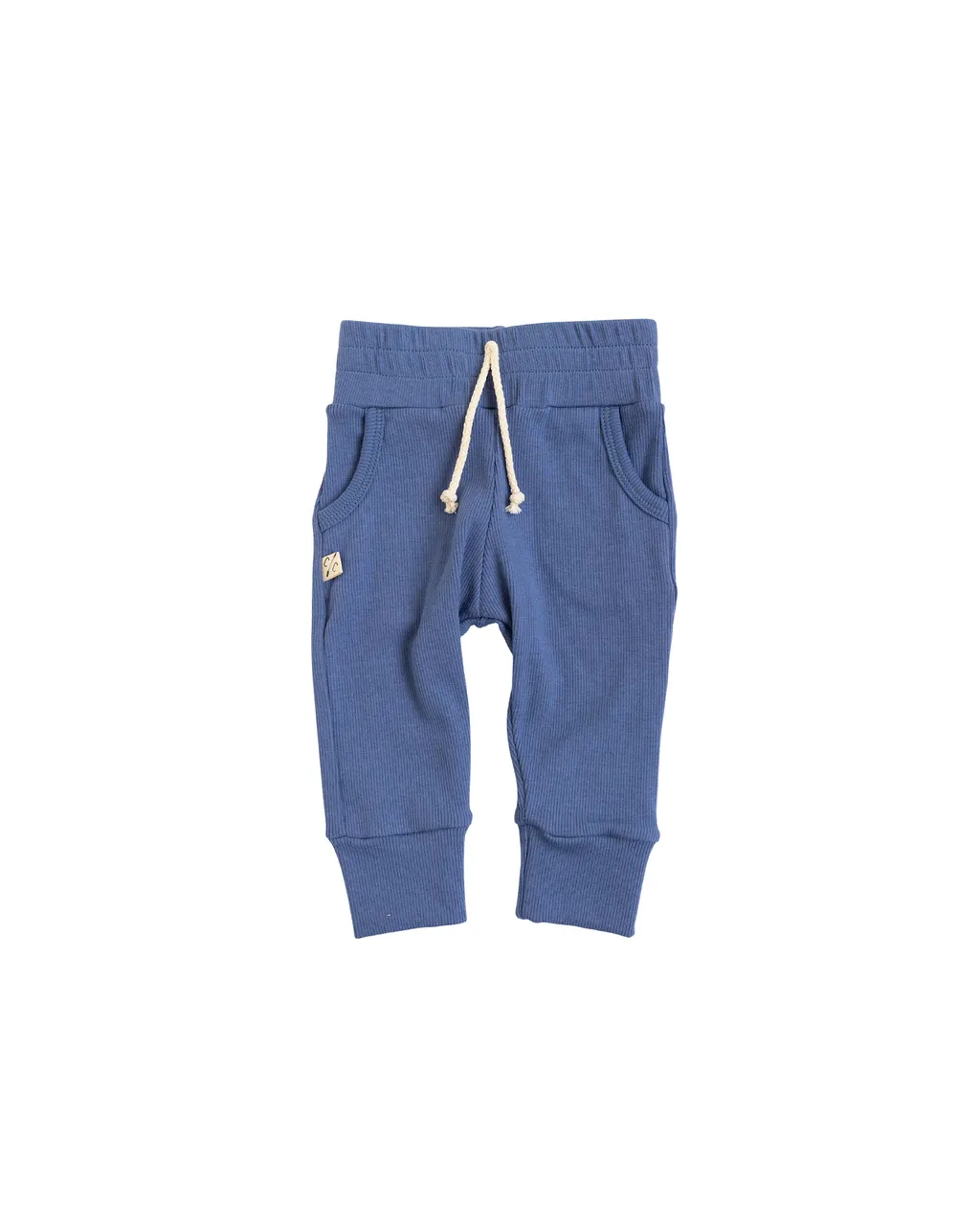 rib knit jogger - ink blue