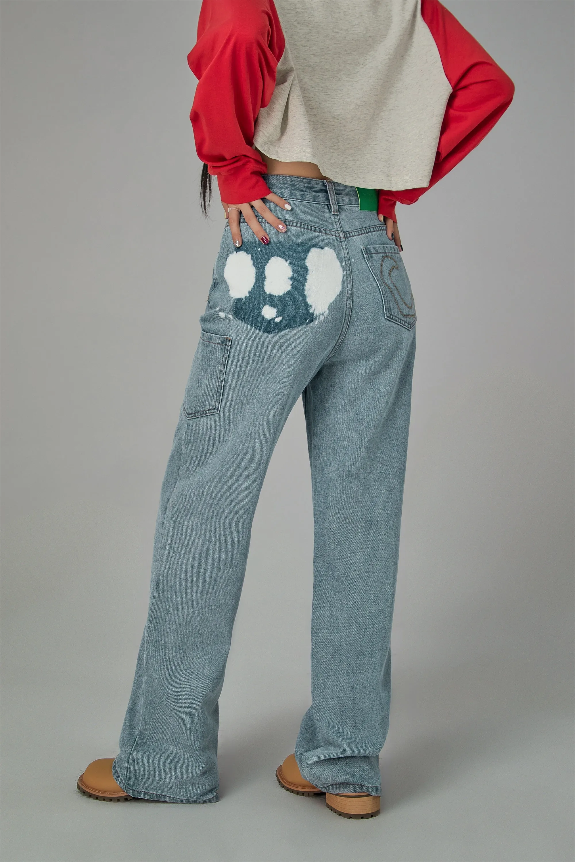 She Is Versatile Wide Pocket Jeans