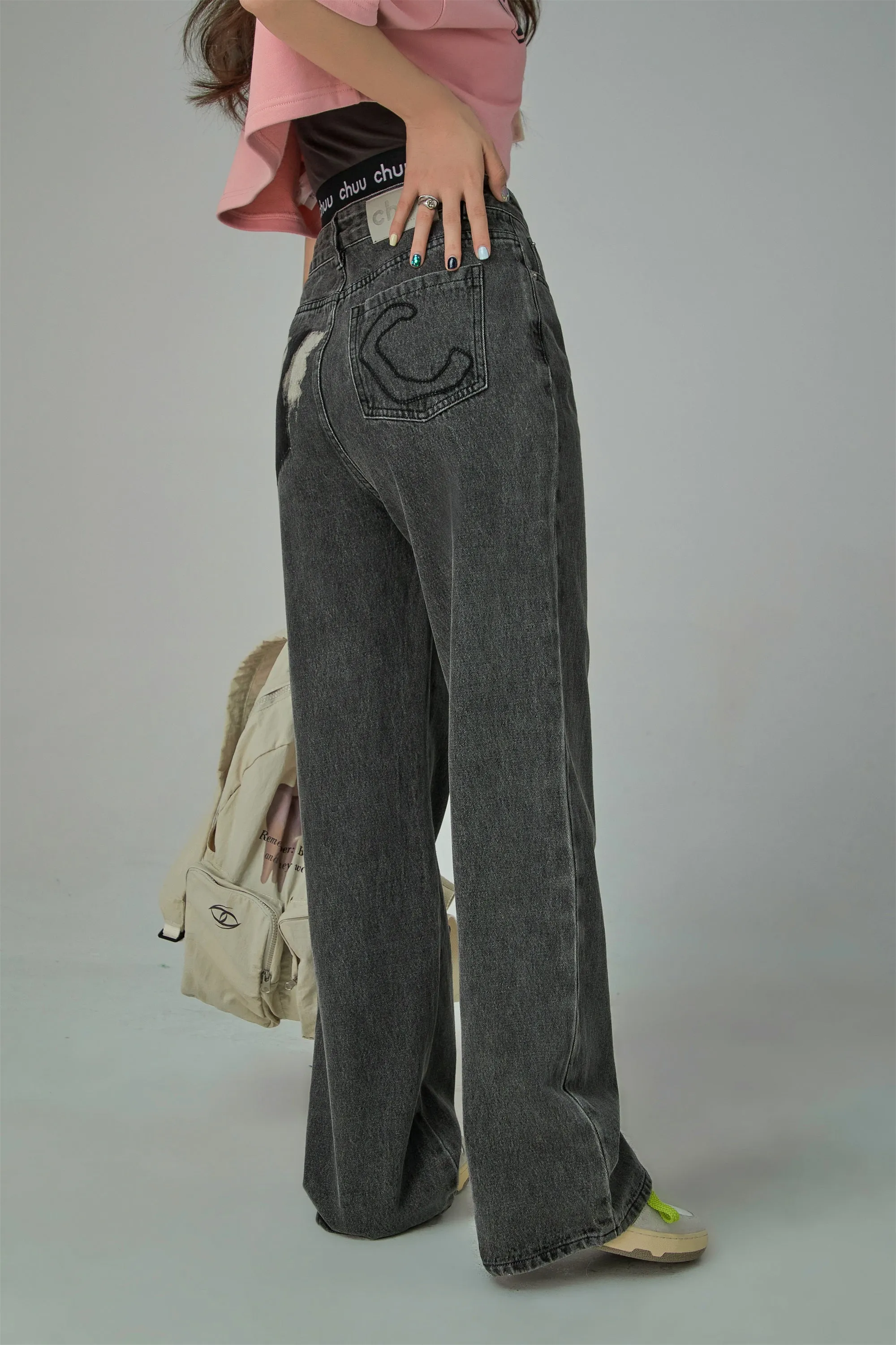 She Is Versatile Wide Pocket Jeans