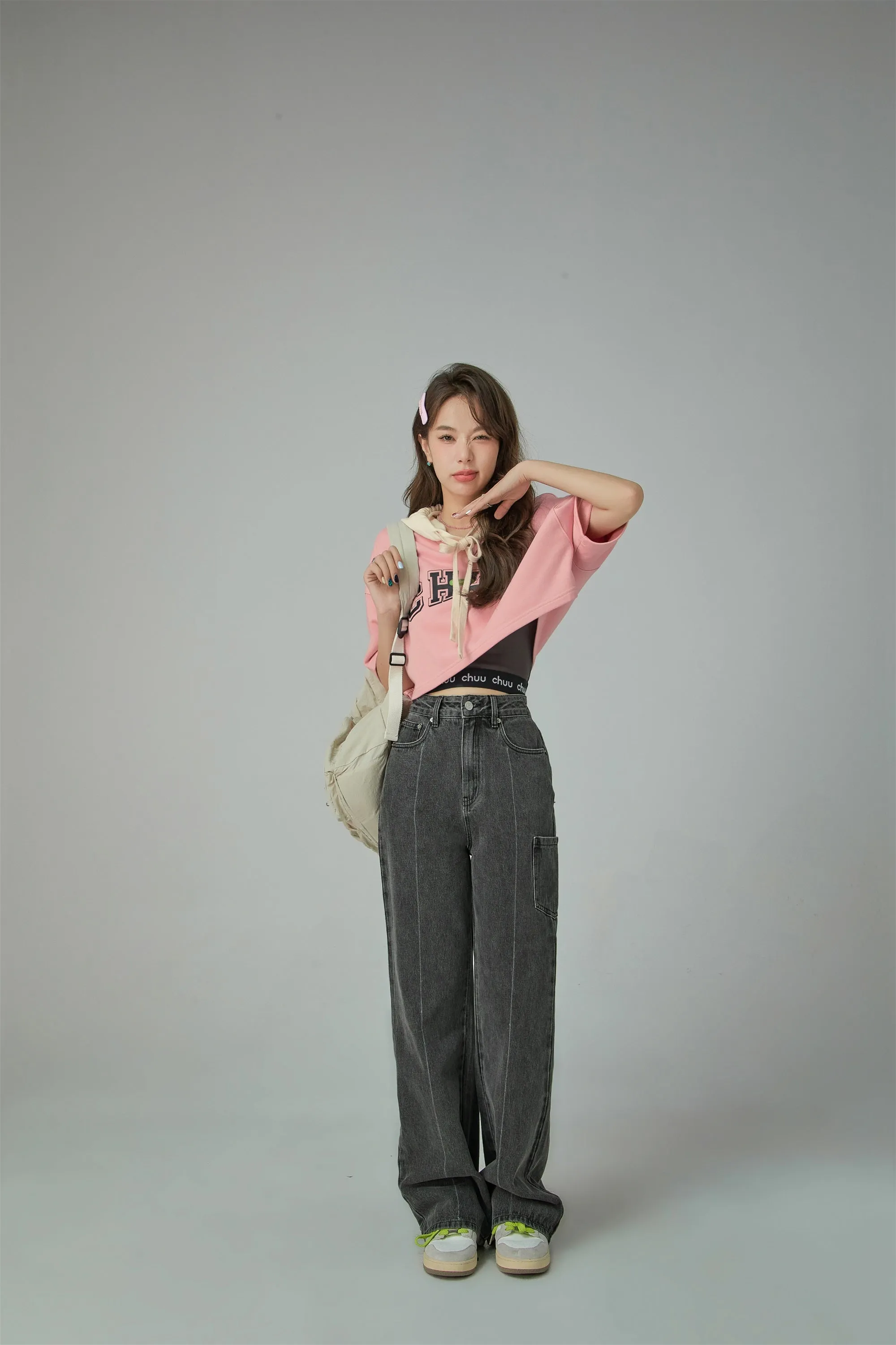 She Is Versatile Wide Pocket Jeans