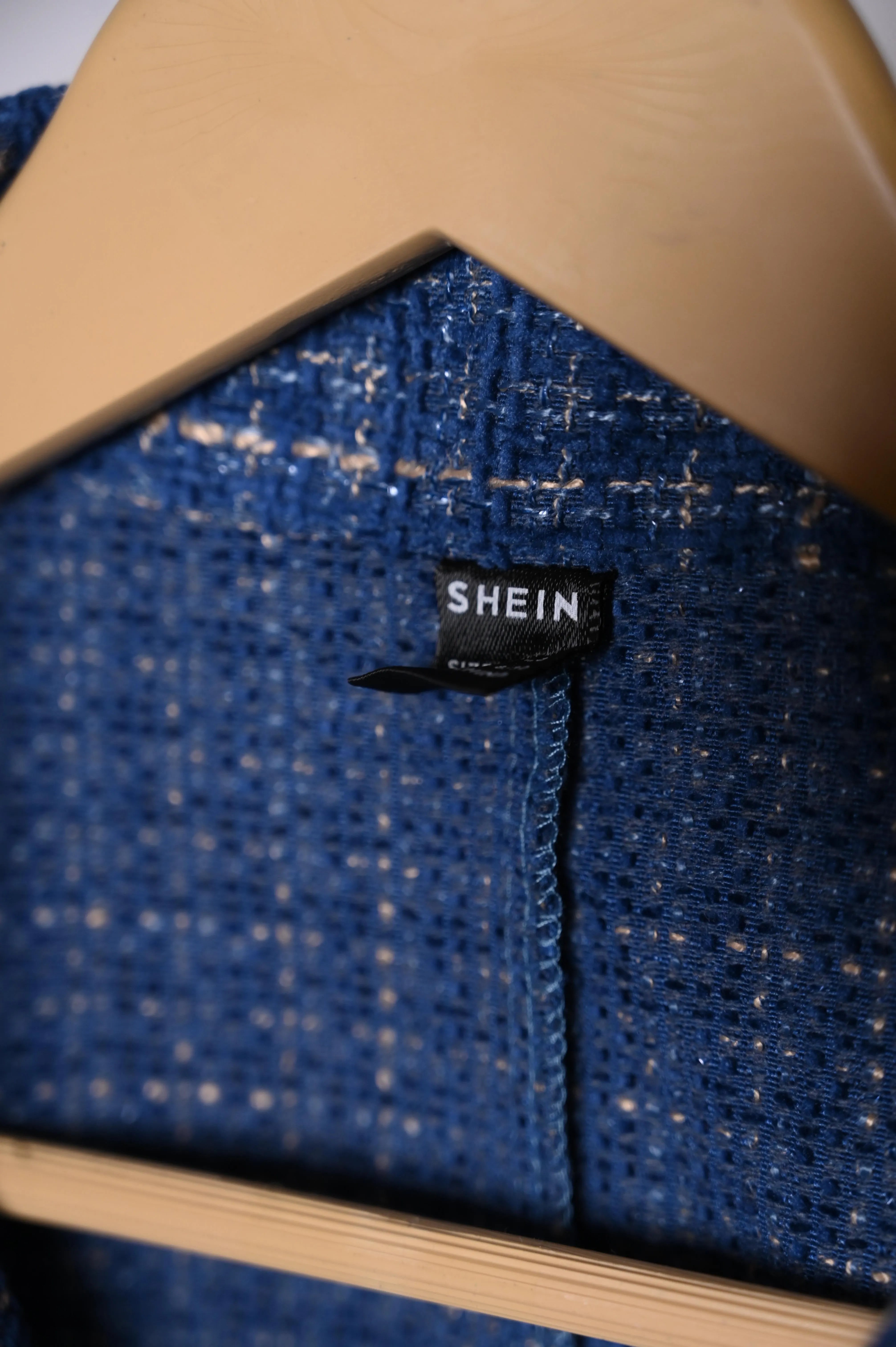 Shein Blue Knitted Jacket (Medium)