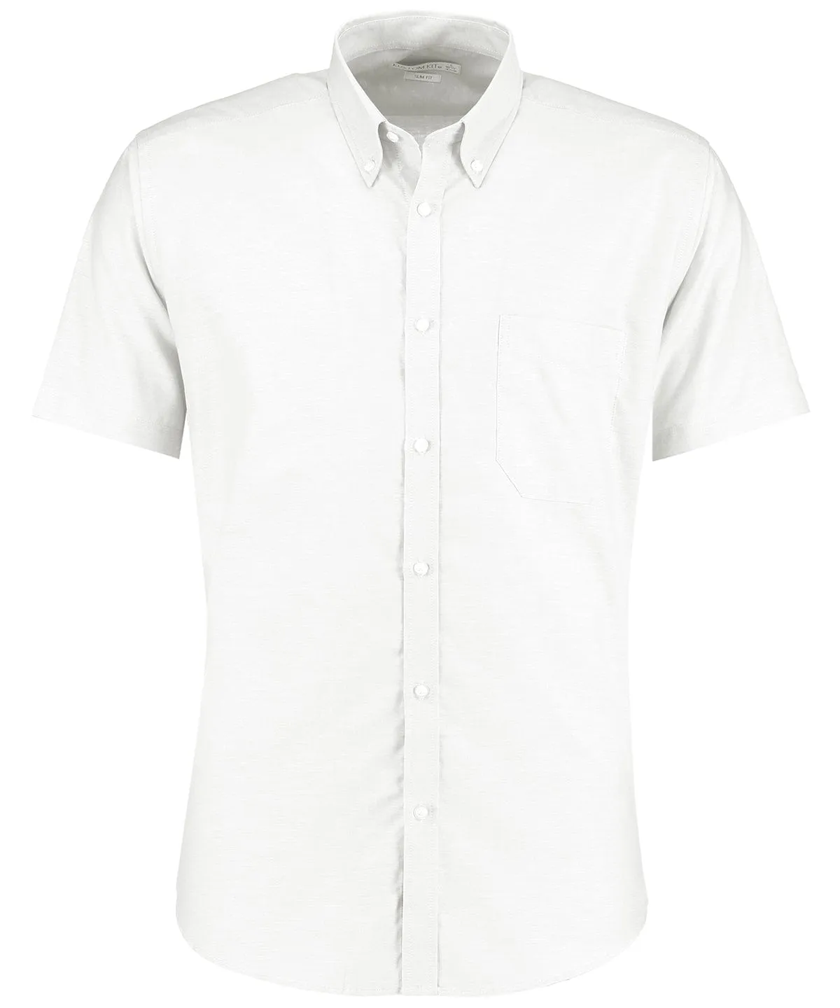 Slim fit workwear Oxford shirt short sleeve | White