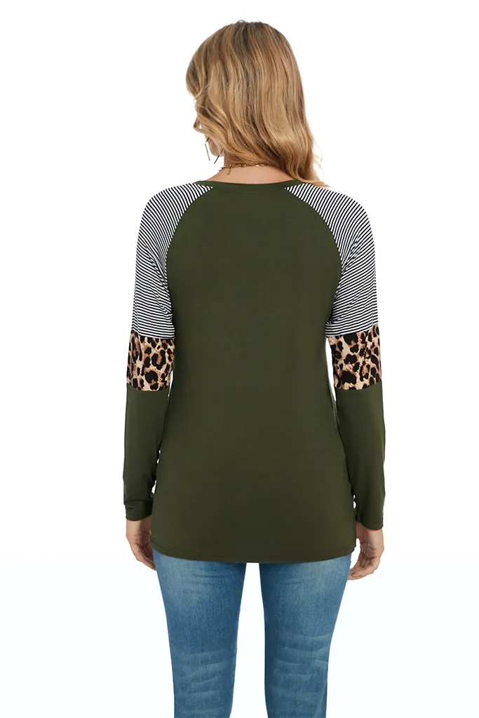 Smallshow Stylish Long Sleeve Nursing Tops