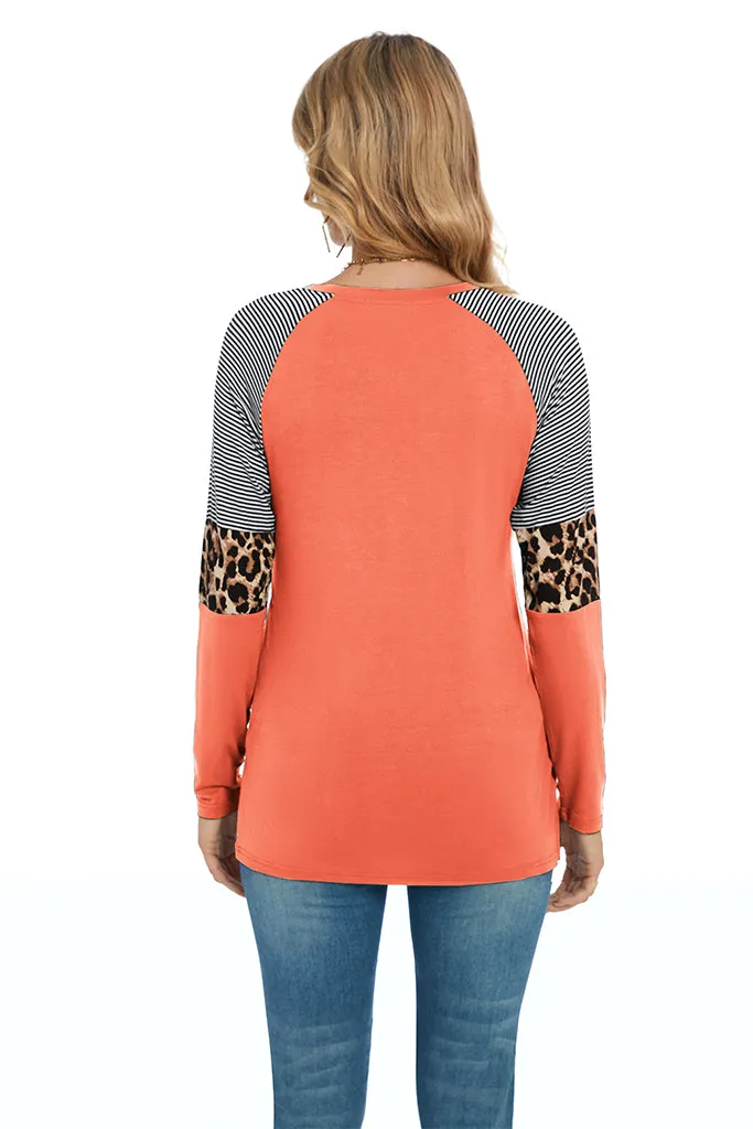 Smallshow Stylish Long Sleeve Nursing Tops