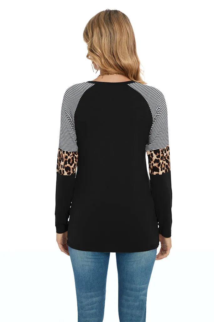 Smallshow Stylish Long Sleeve Nursing Tops