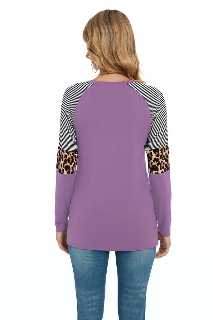 Smallshow Stylish Long Sleeve Nursing Tops