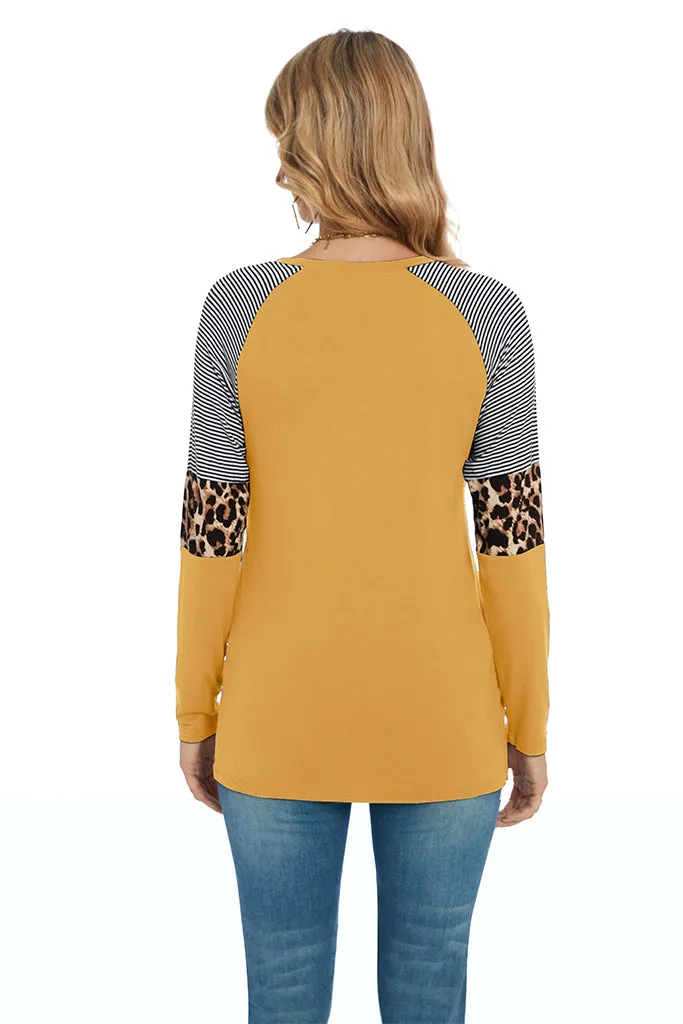 Smallshow Stylish Long Sleeve Nursing Tops