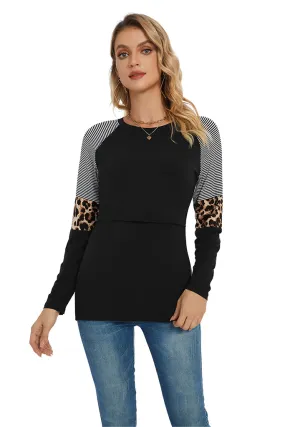 Smallshow Stylish Long Sleeve Nursing Tops