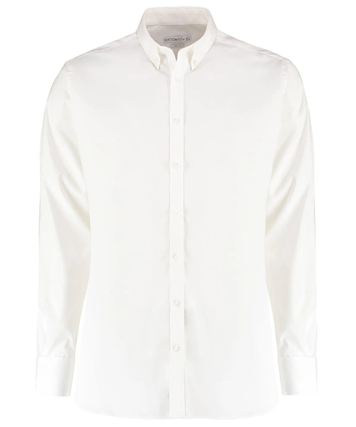 Stretch Oxford shirt long-sleeved (slim fit) | White