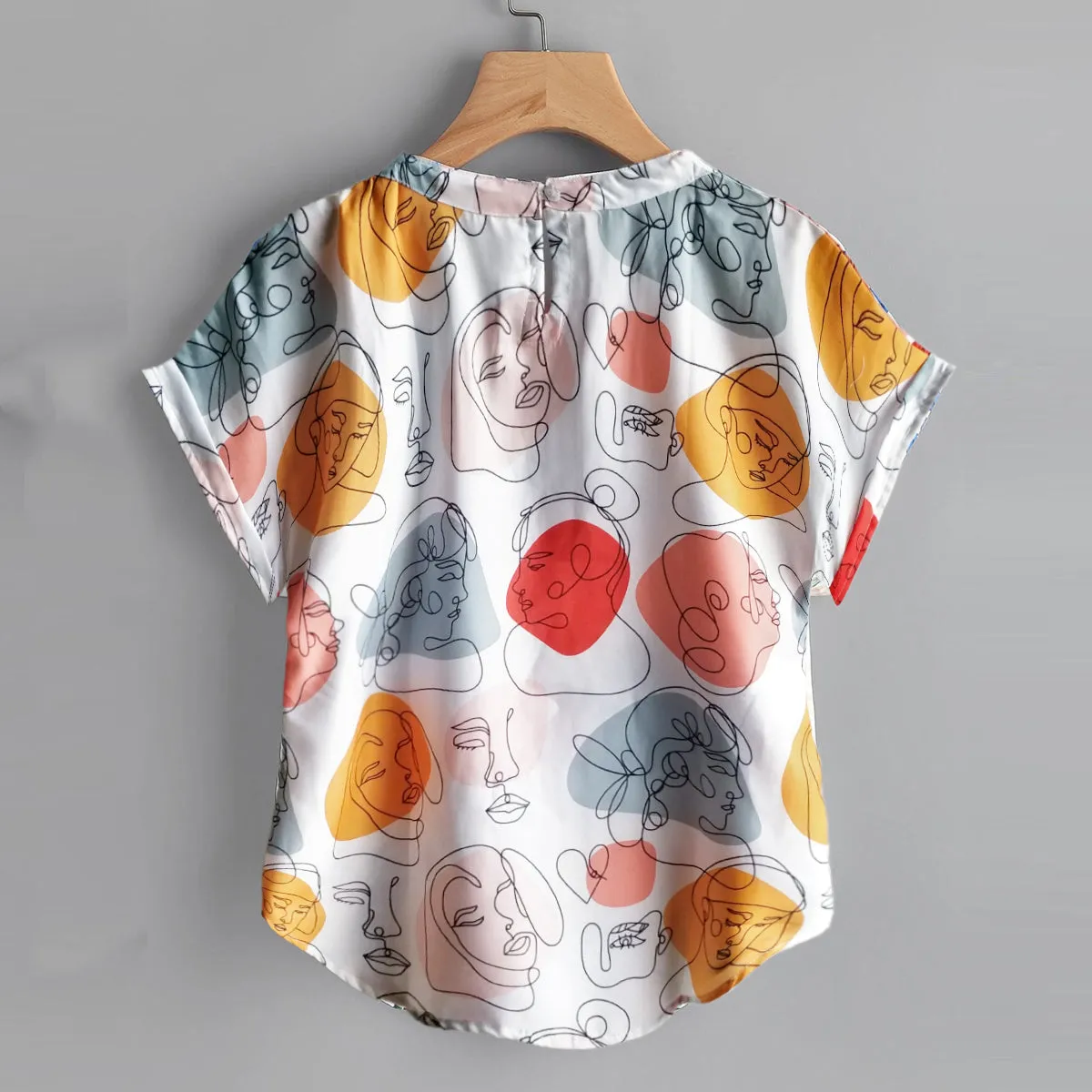 Stylish Abstract Girl Faces Tops For Women & Girls