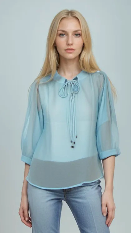 Stylish Collar With Ties Top | Women