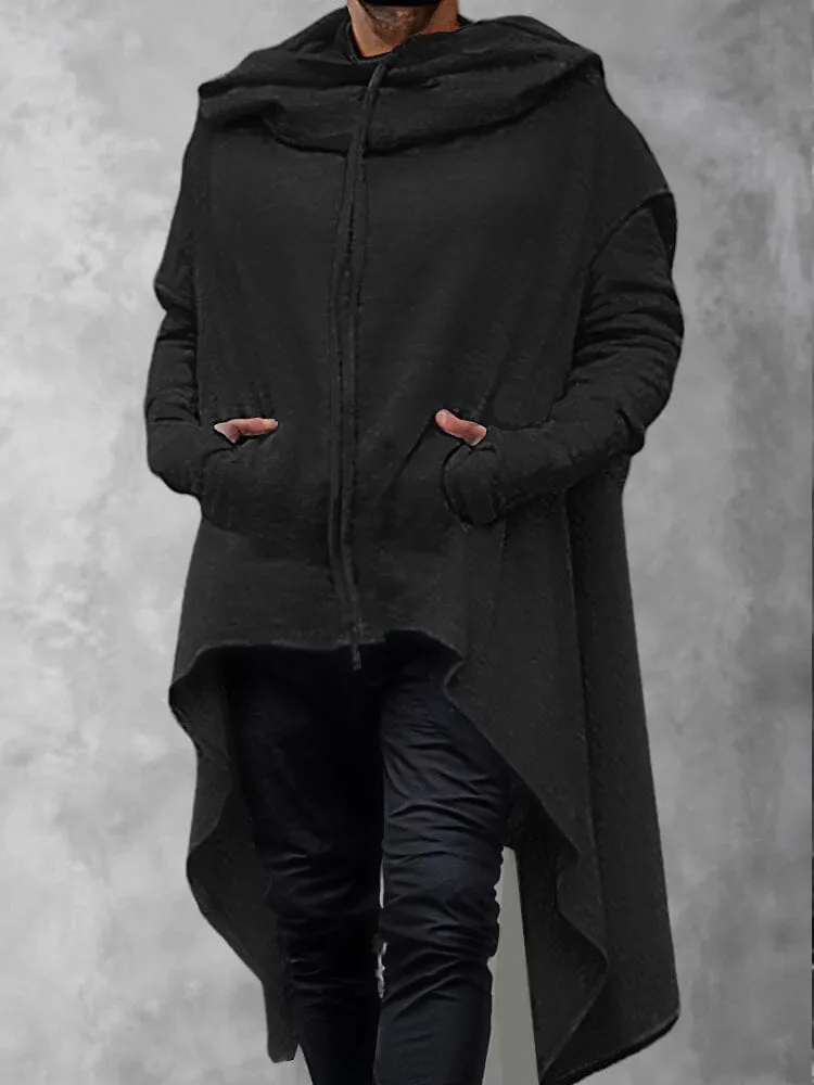 Stylish Irregular Hem Hooded Tops