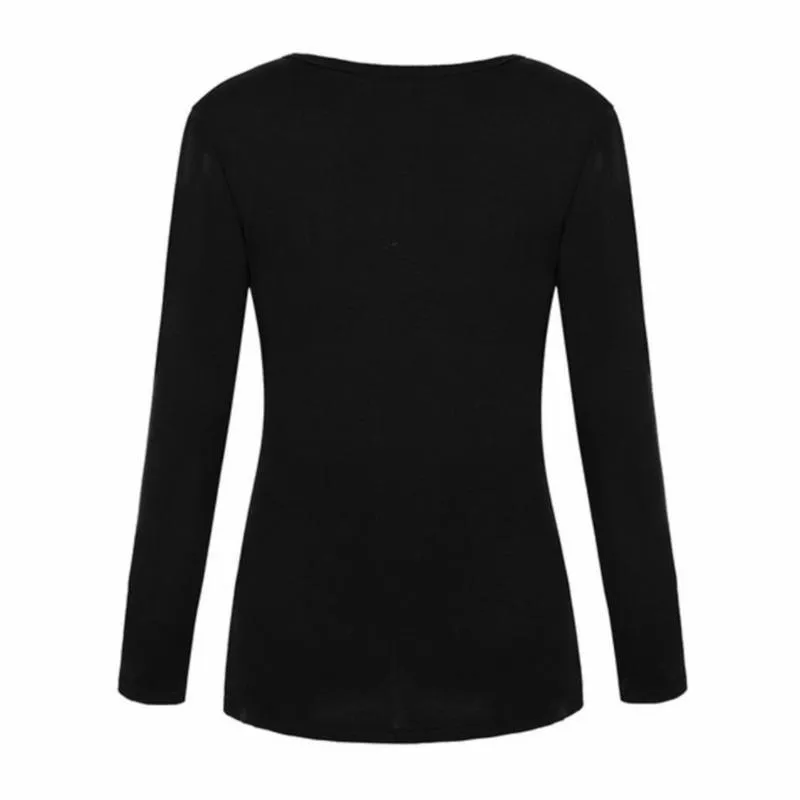 Stylish Solid Long-sleeve Nursing Tee