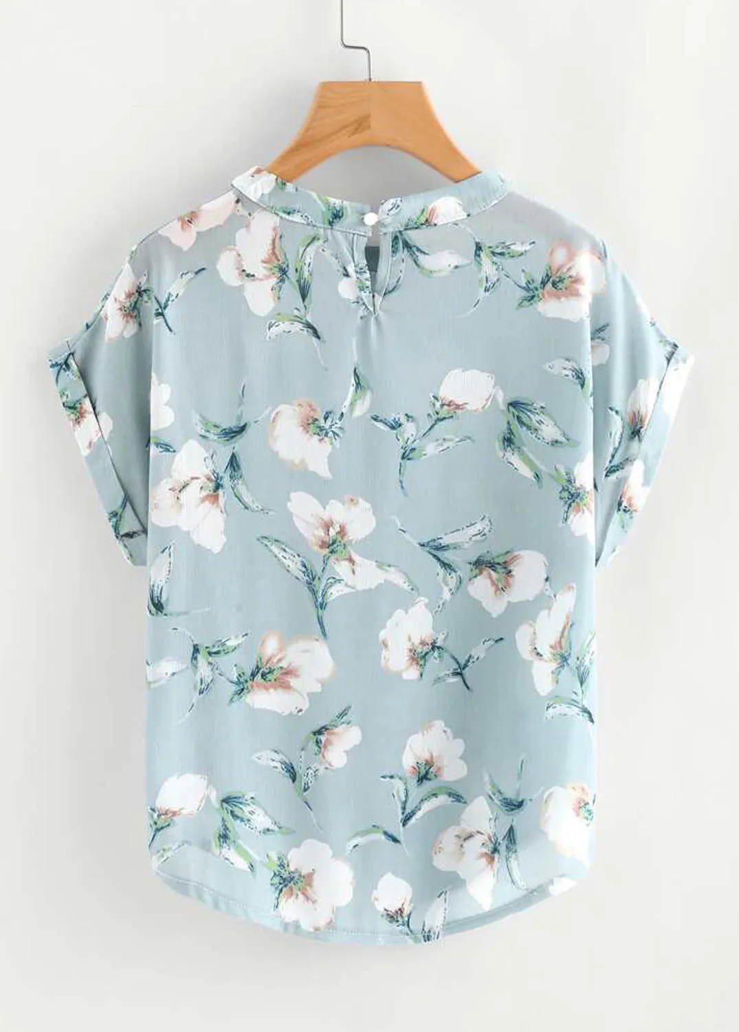 Stylish Turquoise Floral Tops For Women & Girls