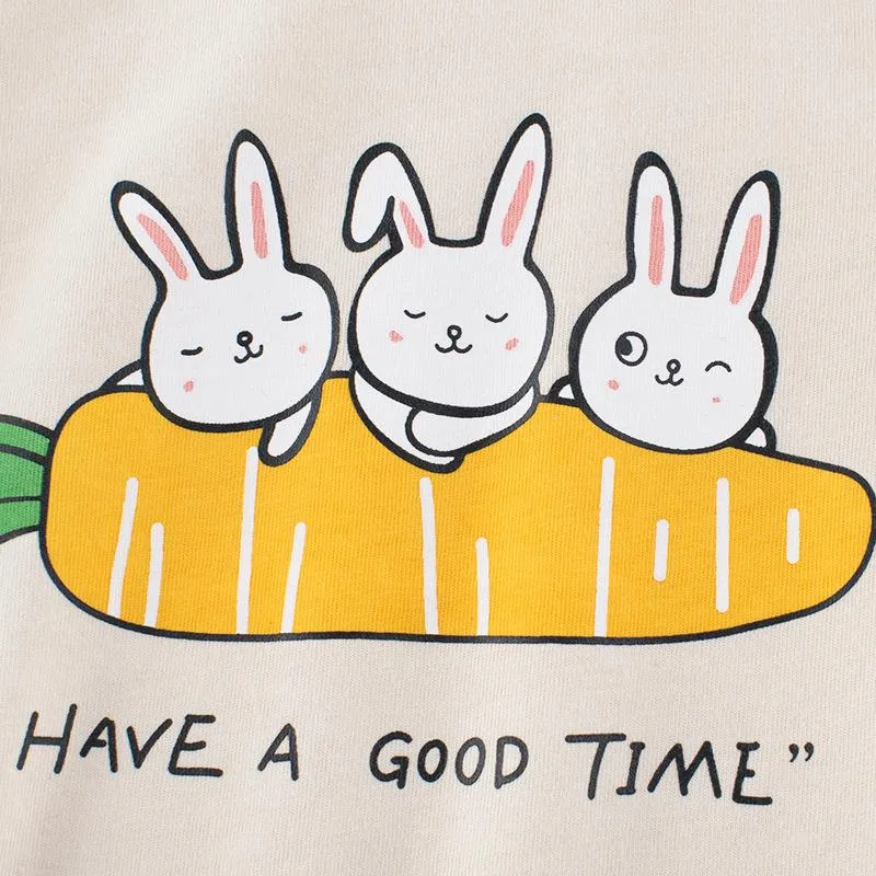 Toddler/Kid Girl's "Have a Good Time" Bunnies T-shirt