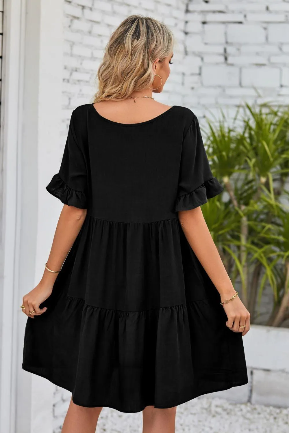 Veronica Flounce Tiered Dress