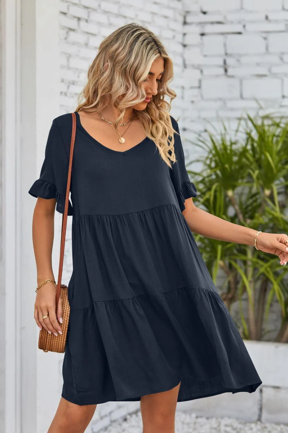 Veronica Flounce Tiered Dress