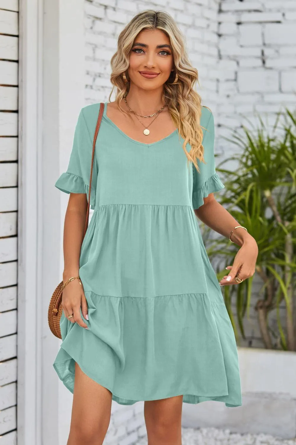 Veronica Flounce Tiered Dress