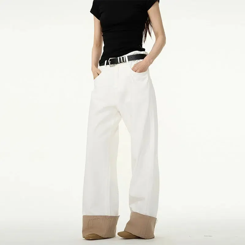 Versatile Straight Wide-leg Jeans