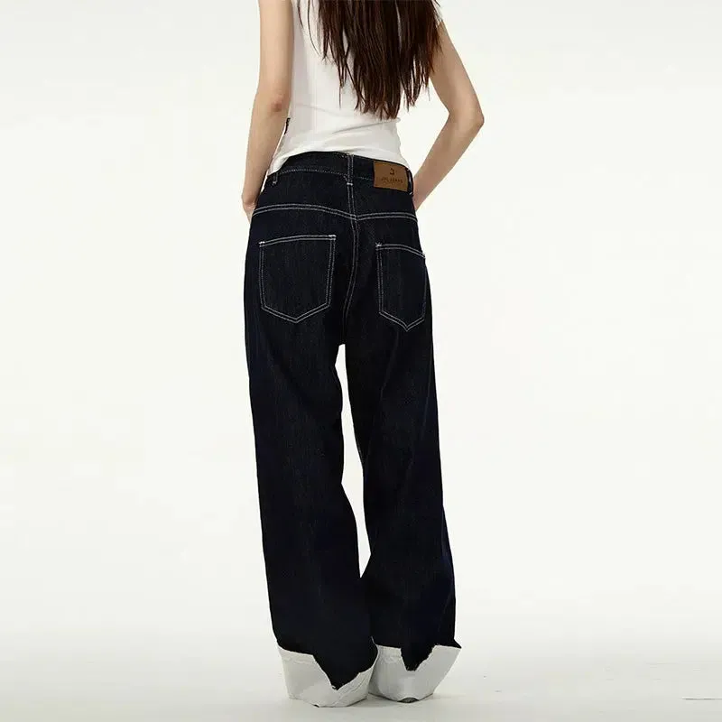 Versatile Straight Wide-leg Jeans