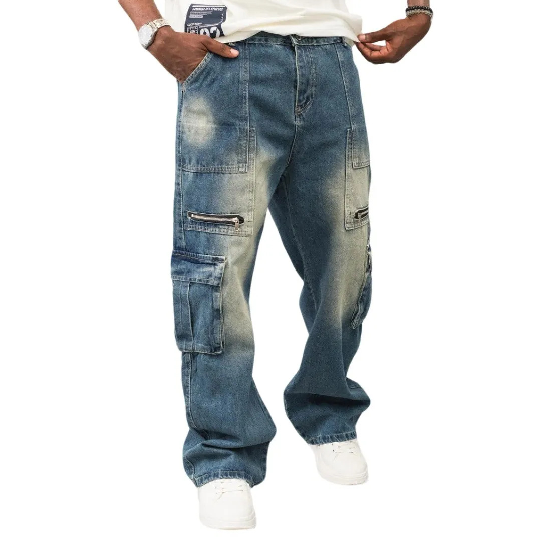 Vintage Baggy Cargo Denim Jeans