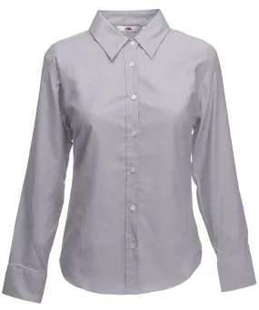 Womens Oxford long sleeve shirt | Oxford Grey