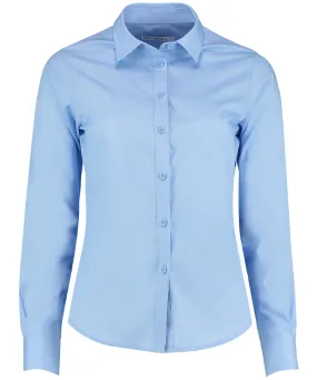 Womens poplin shirt long sleeve | Light Blue