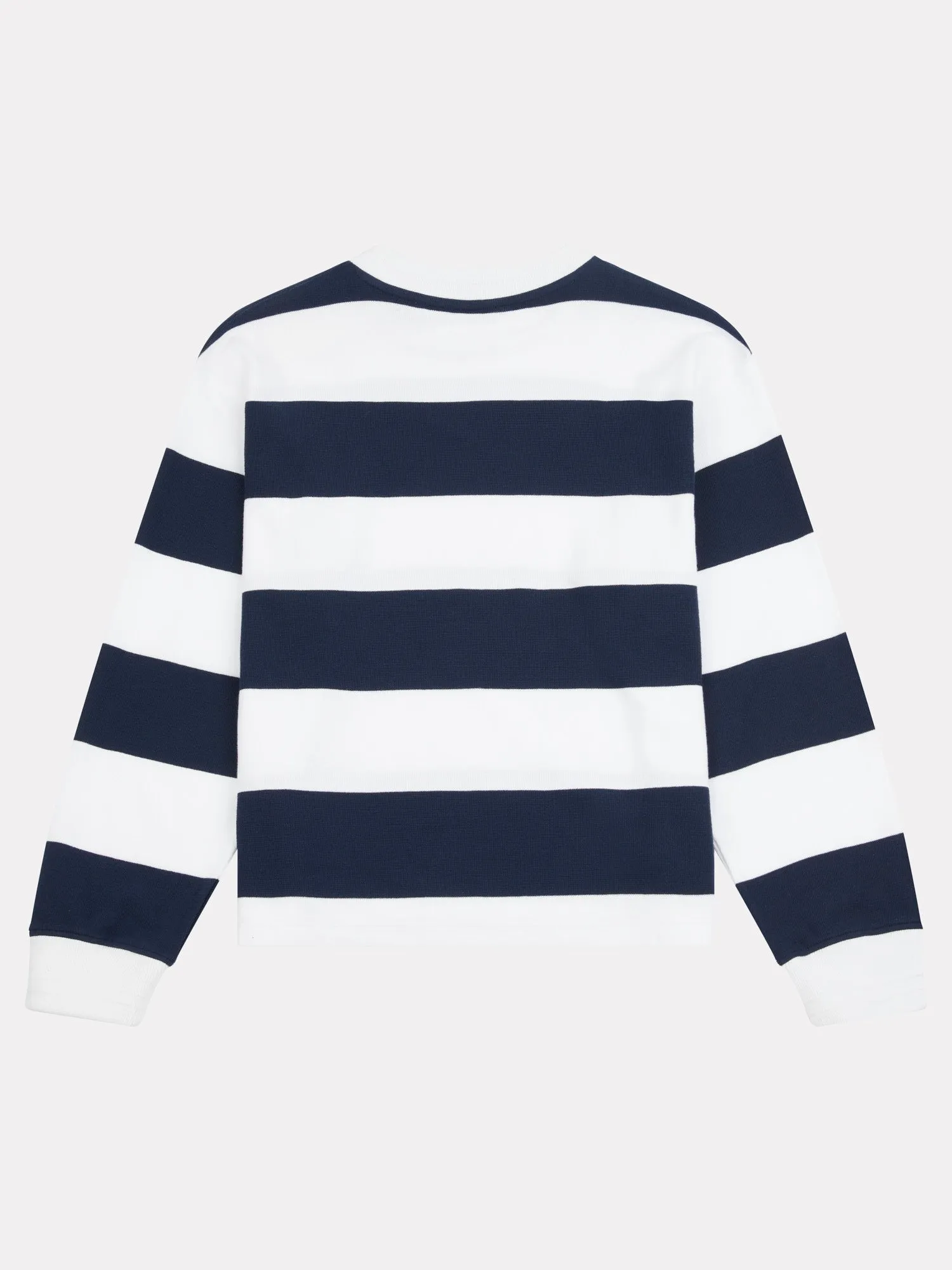 Womens Textured Stripe Sweatshirt in Navy Iris