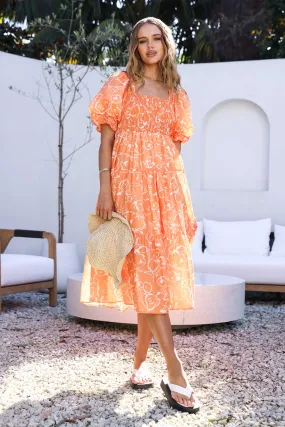 Written In The Sky Maxi Dress Orange