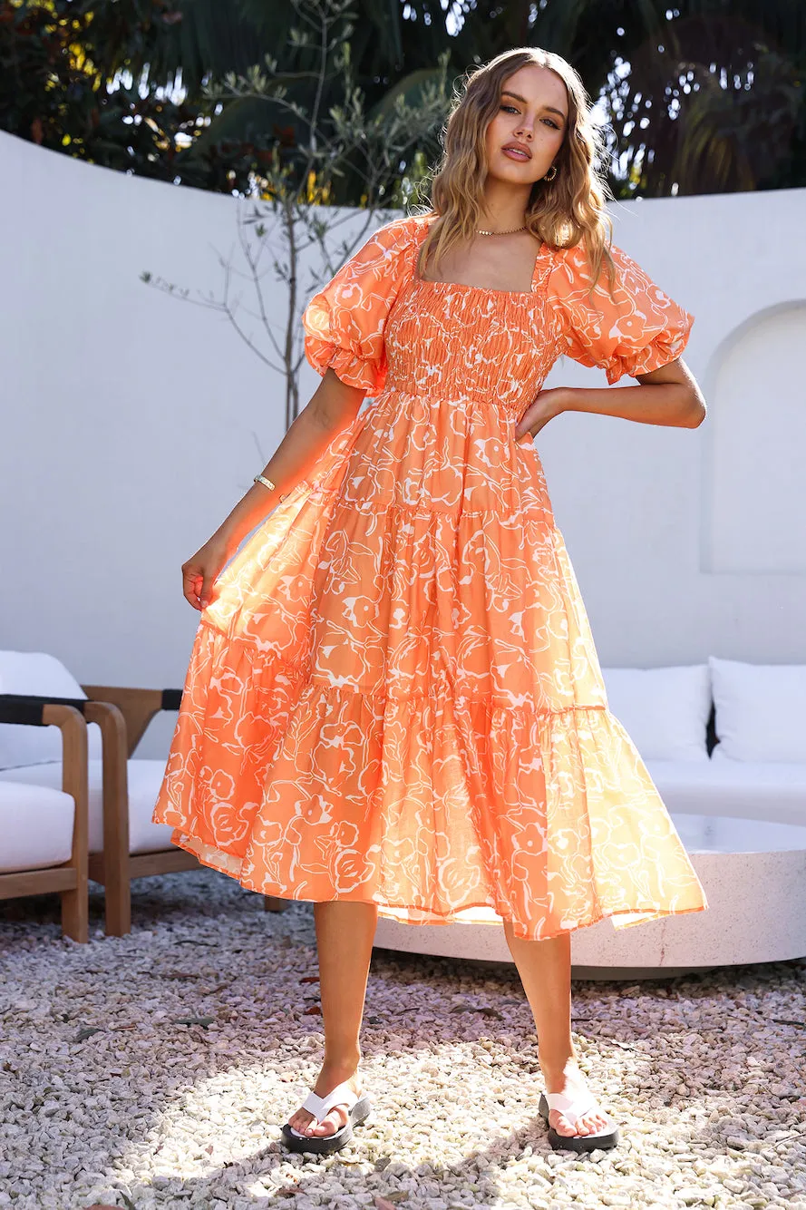 Written In The Sky Maxi Dress Orange