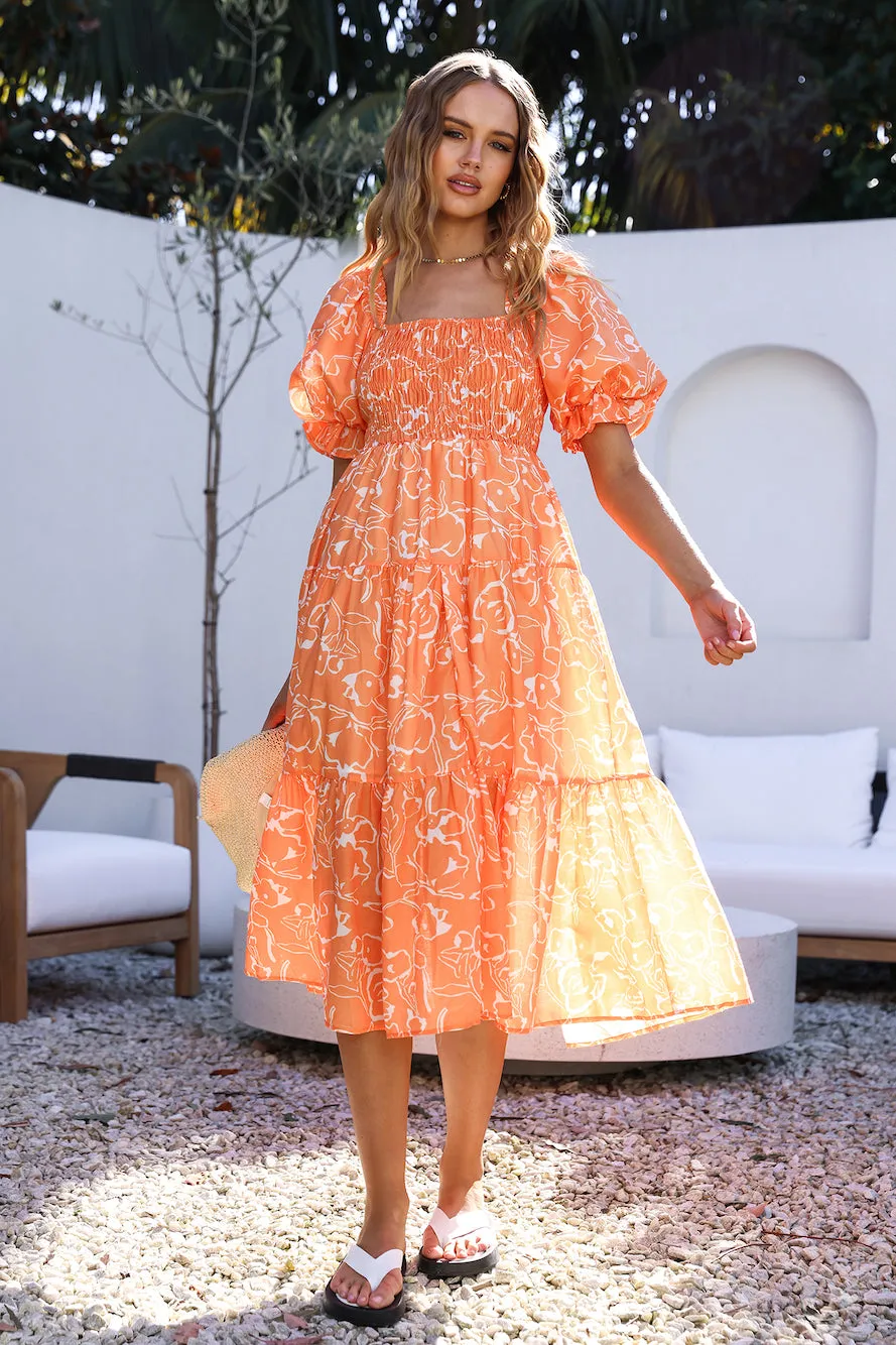 Written In The Sky Maxi Dress Orange