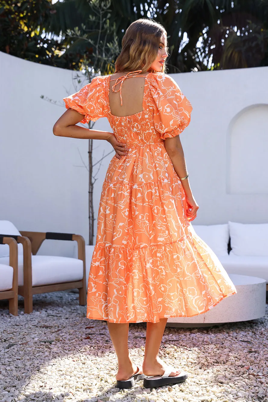 Written In The Sky Maxi Dress Orange