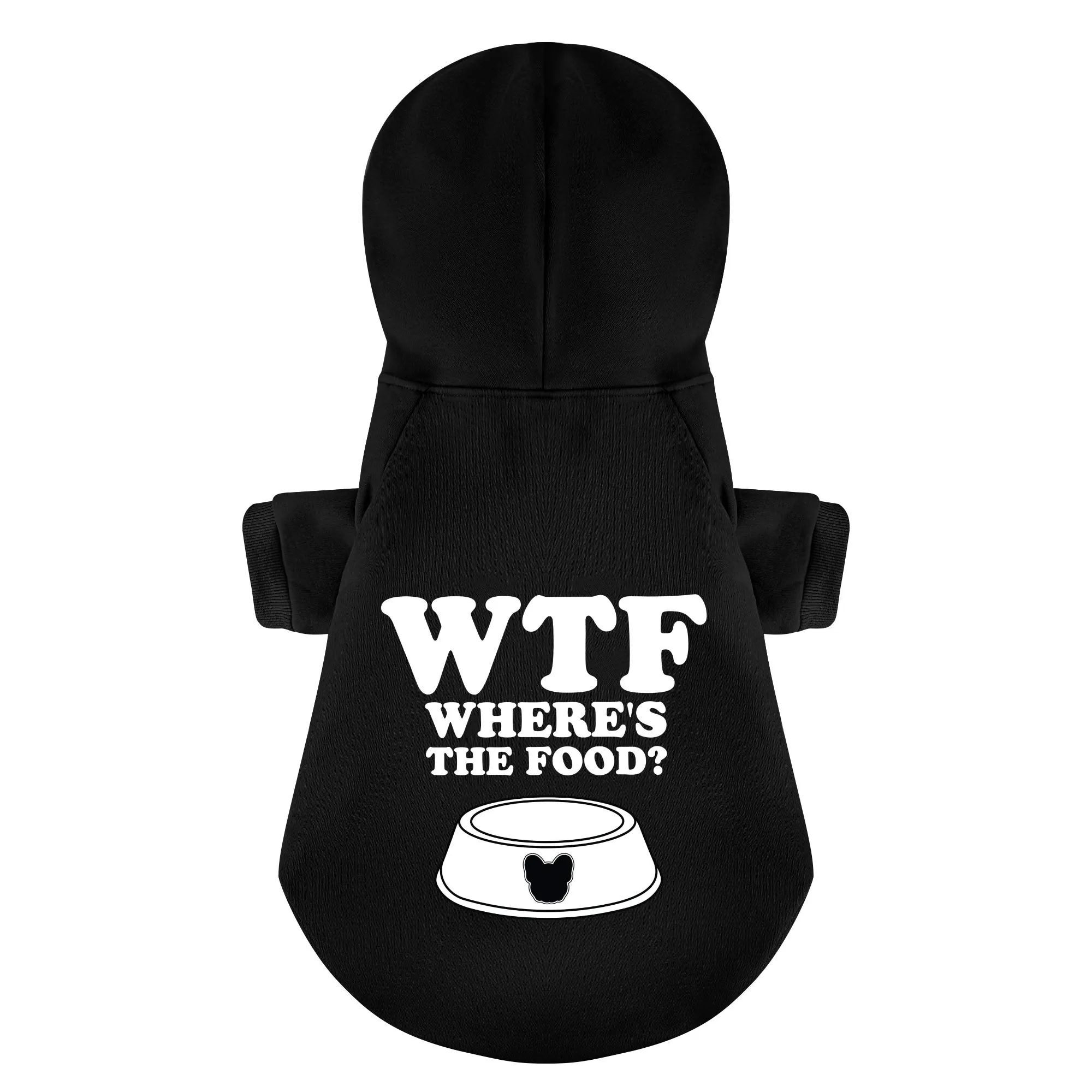 WTF (Wheres the Food?) - Personalized French Bulldog Hoodies with Funny Quotes – Stylish, Cozy, and Premium 100% Cotton