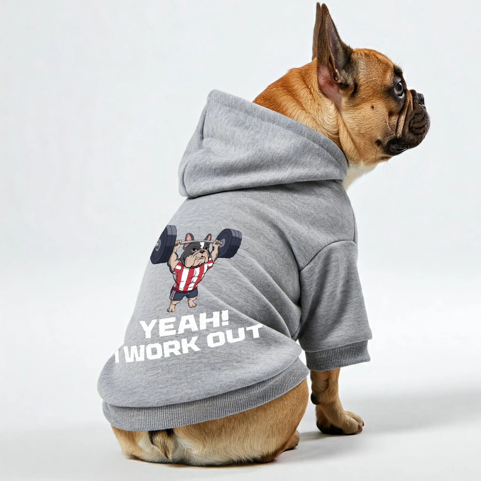 Yeah i Work out - Personalized French Bulldog Hoodies with Funny Quotes – Stylish, Cozy, and Premium 100% Cotton