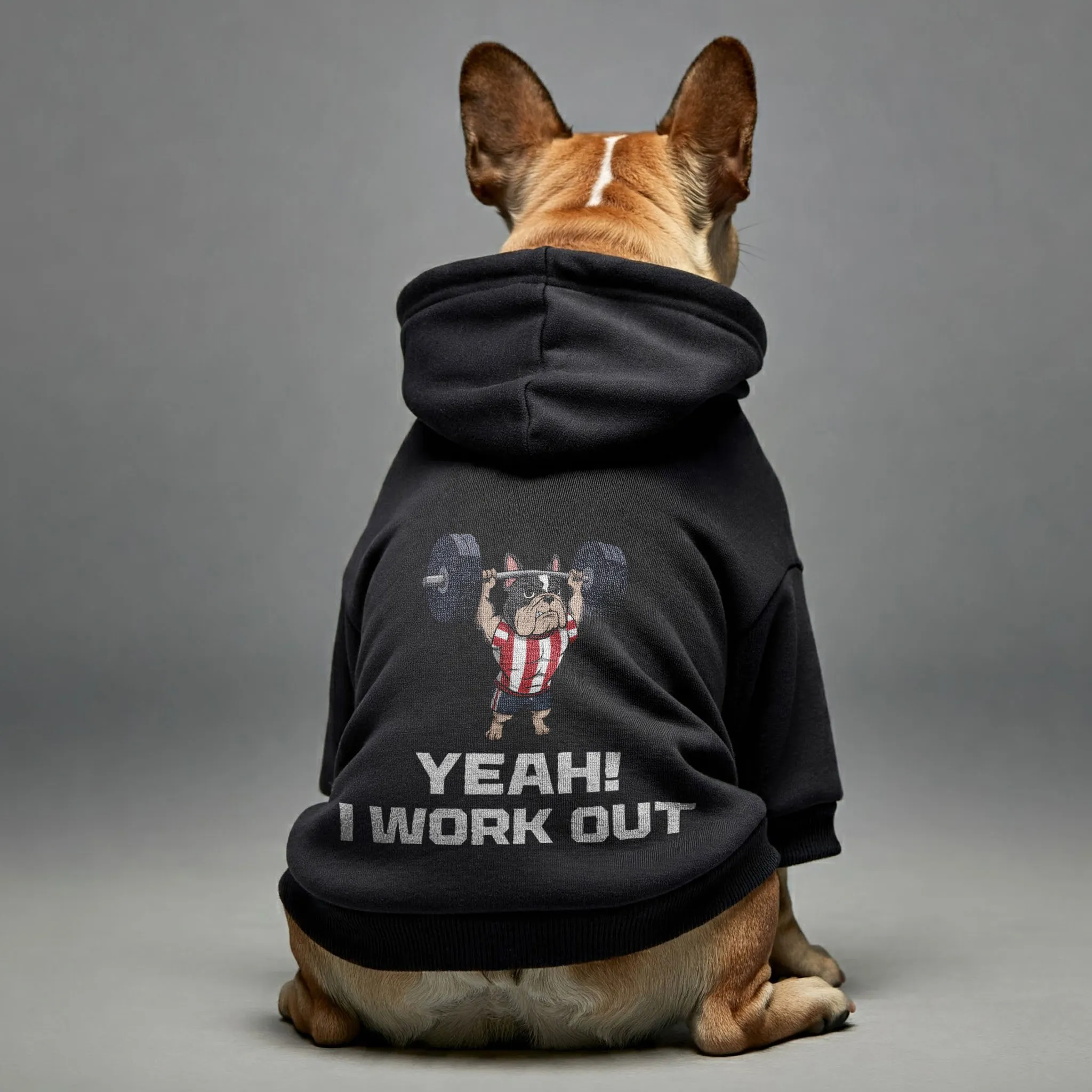 Yeah i Work out - Personalized French Bulldog Hoodies with Funny Quotes – Stylish, Cozy, and Premium 100% Cotton