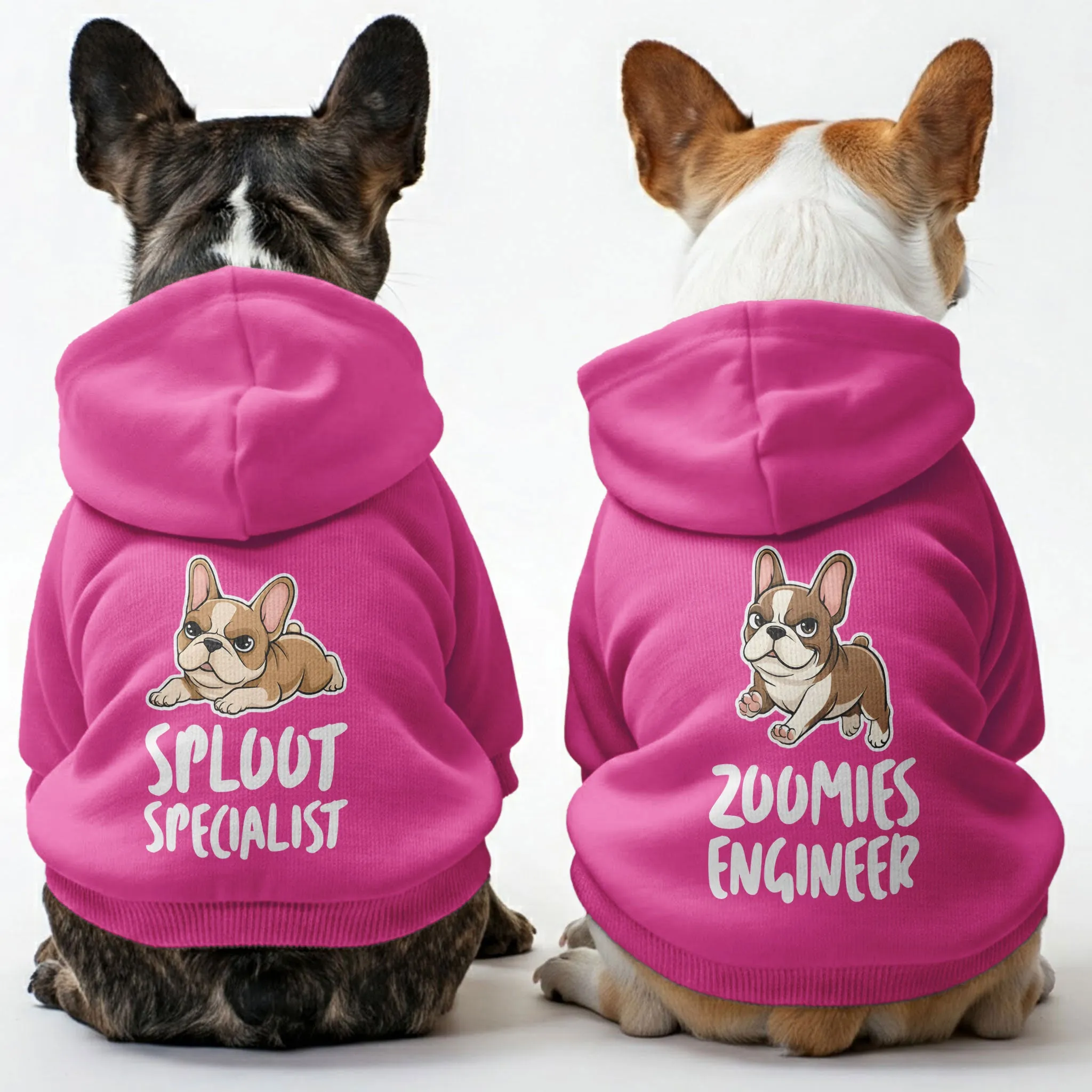 Zoomies Engineer and Sploot Specialist - Matching French Bulldog Hoodies – Stylish, Cozy & Personalized!