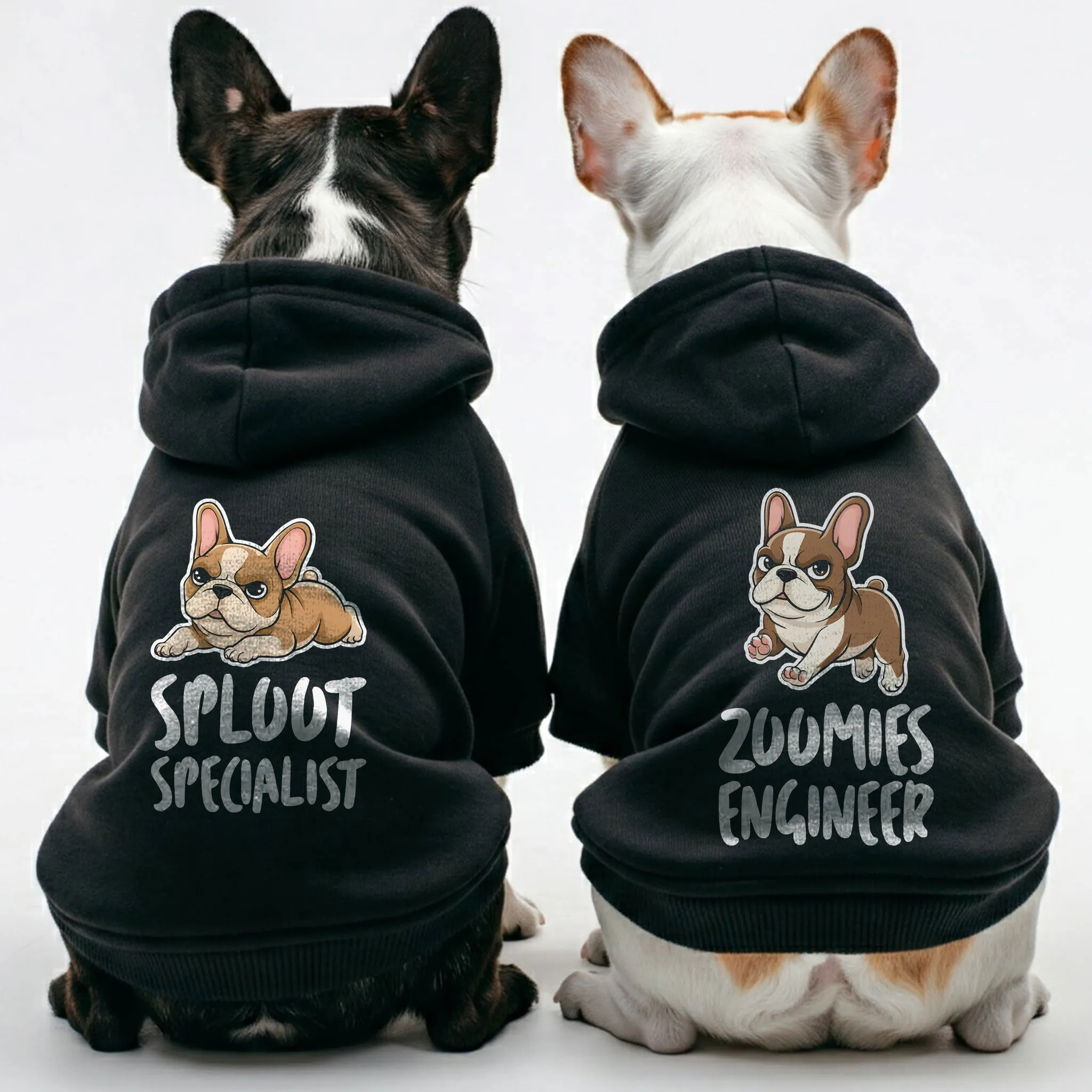 Zoomies Engineer and Sploot Specialist - Matching French Bulldog Hoodies – Stylish, Cozy & Personalized!